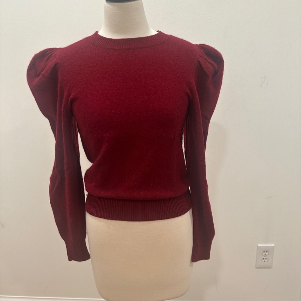 Frame Cashmere Puff Sleeve Sweater